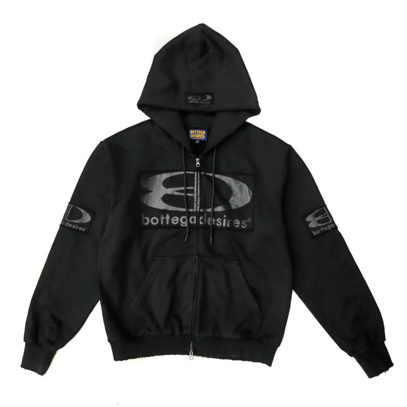 Bottega Desires Black Tech Zip Hoodie