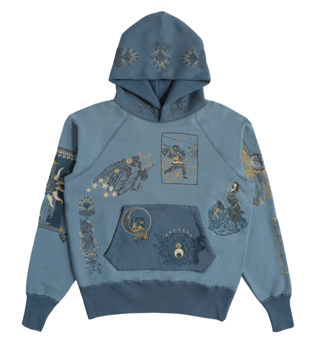 Samuel Zelig La Luna Hoodie Ocean Blue