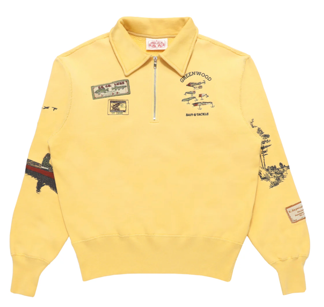 Samuel Zelig Trail 1/4 Zip Pale Yellow