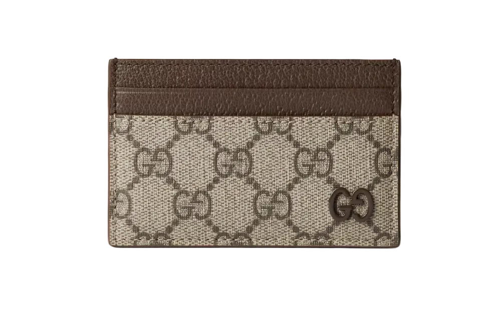 Gucci Brown trim GG card case