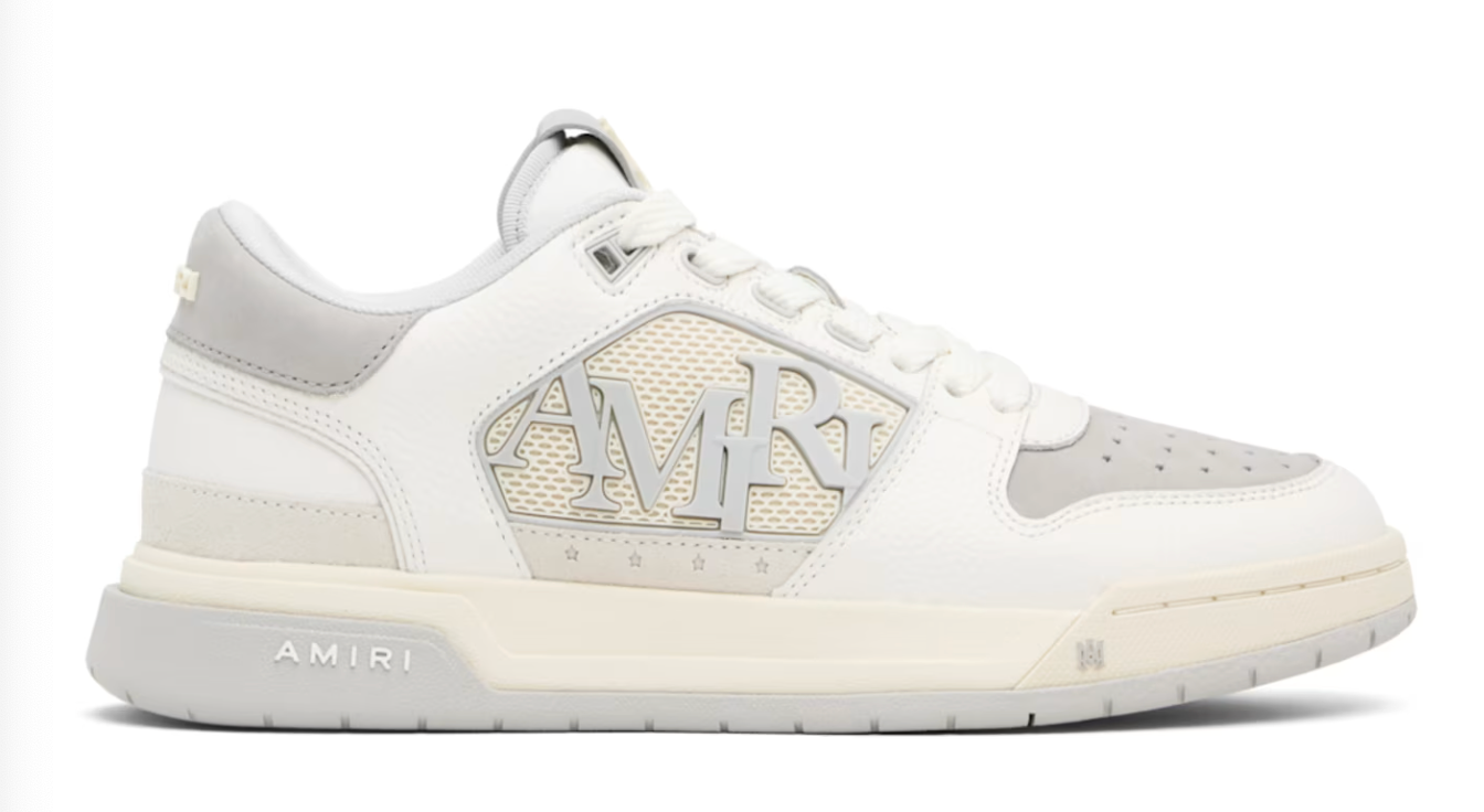 AMIRI White & Gray Classic Low Sneakers