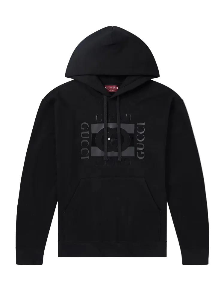 GUCCI Logo-Print Cotton-Jersey Hoodie