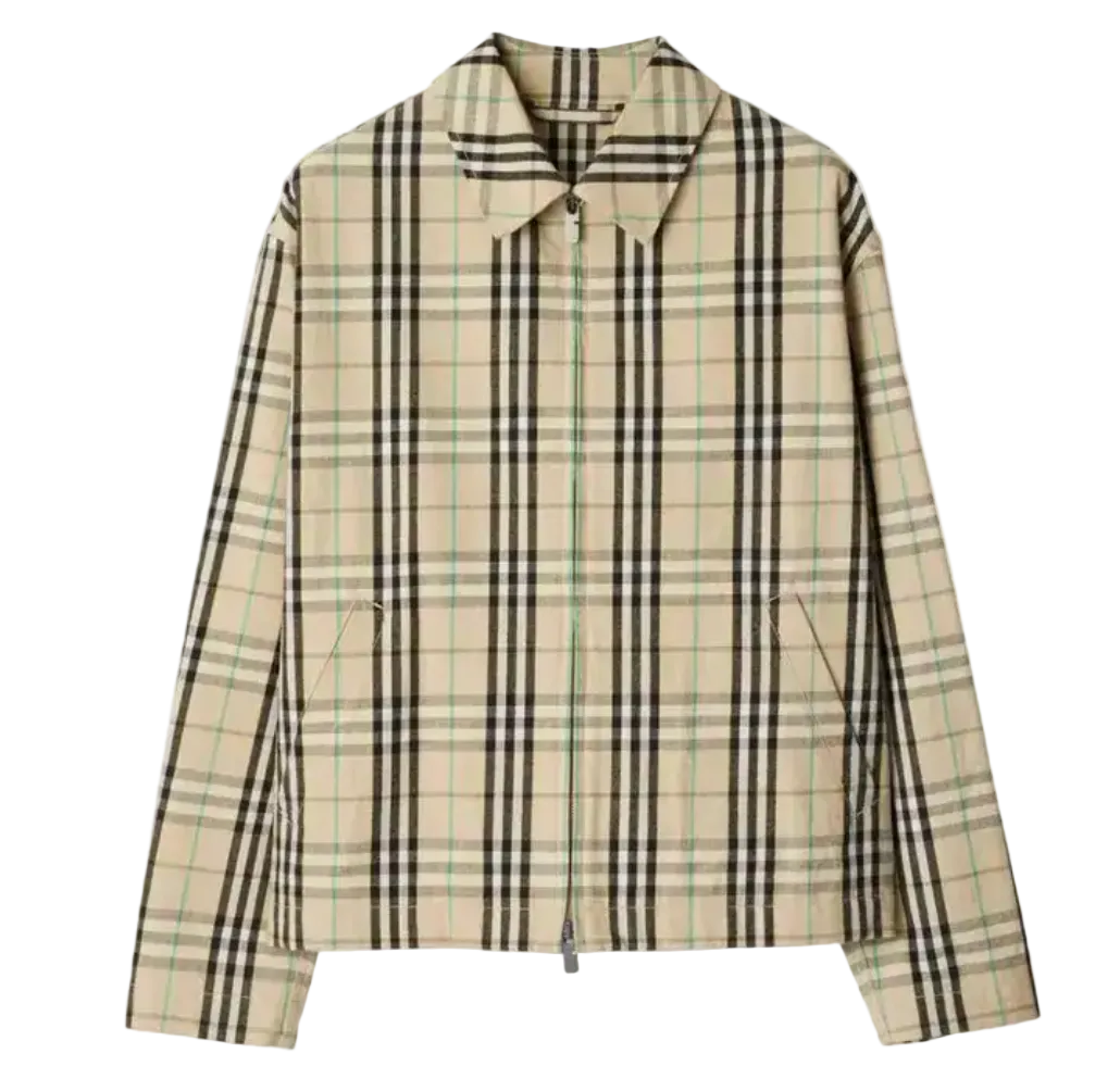 Burberry check jacket beige