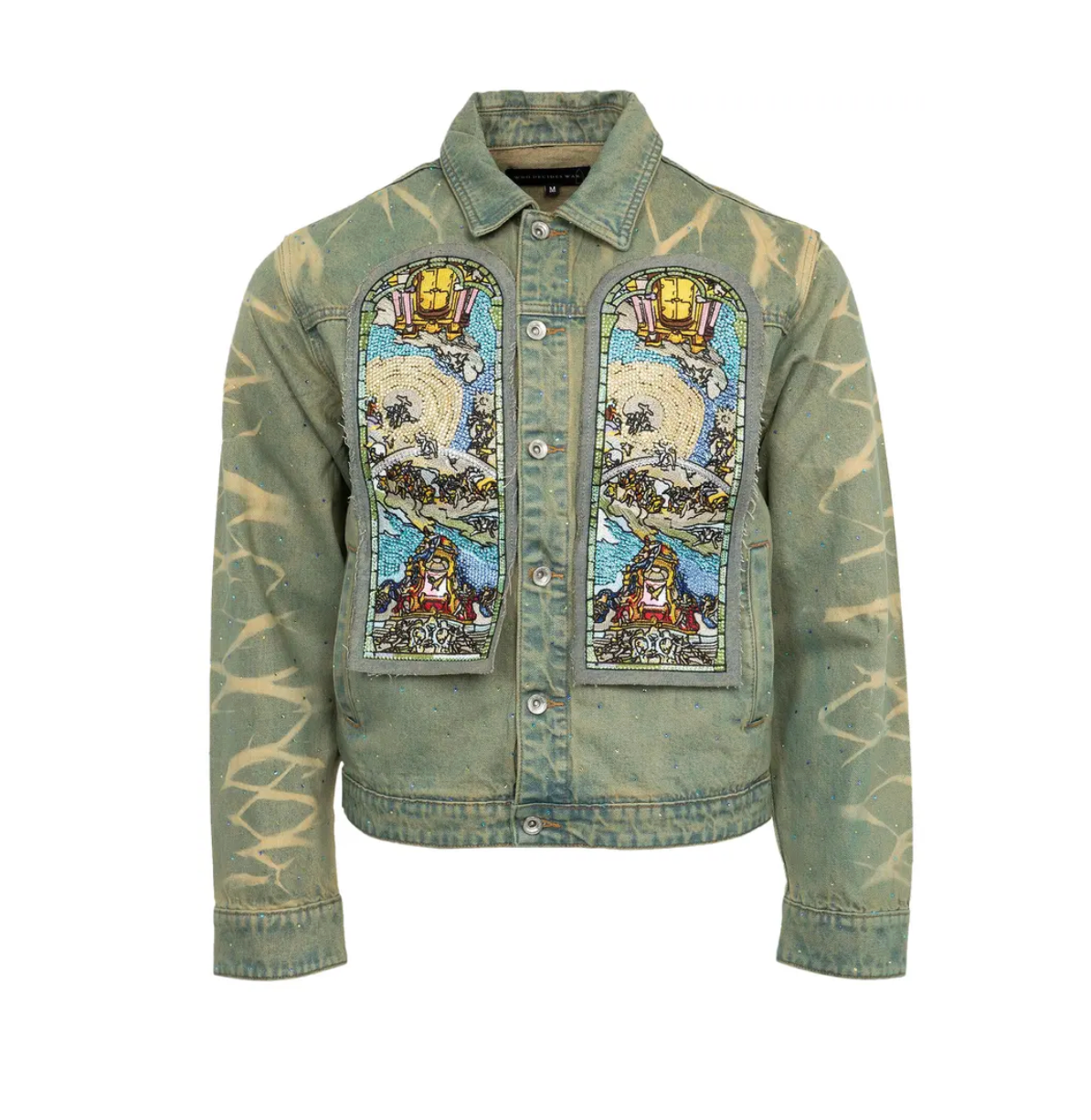 Who Decides War Unfurled Cropped Denim Jacket