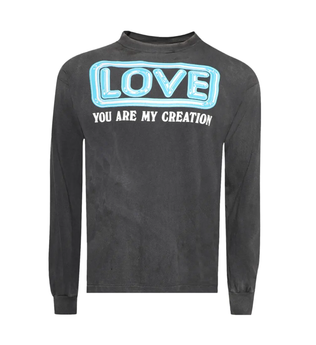Saint Mxxxxxx Love Long Sleeve Tee Black