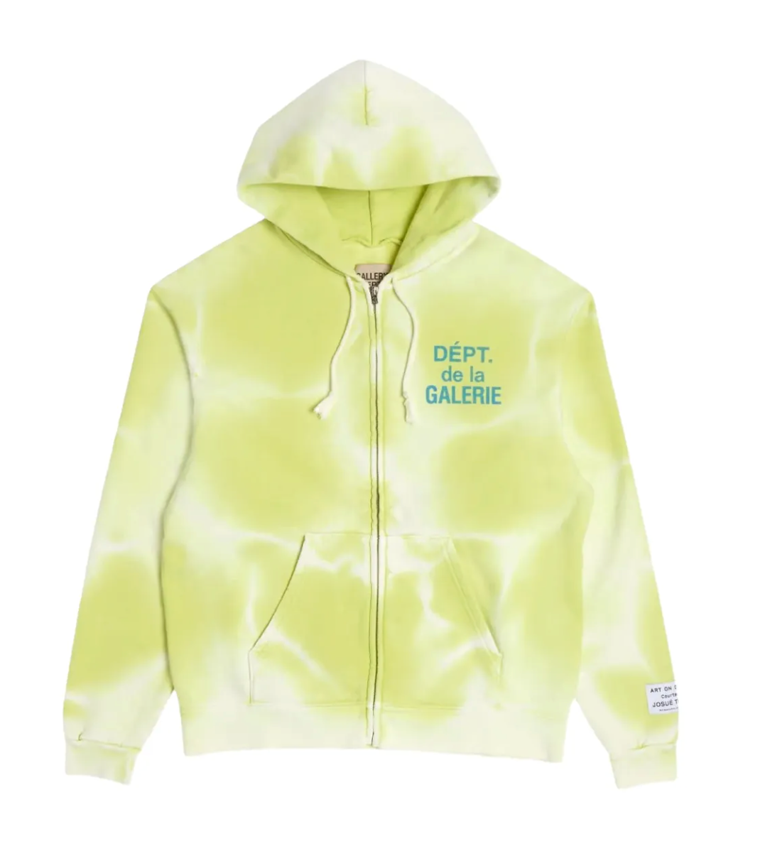 GALLERY DEPT. logo-print zip-up hoodie YELLOW