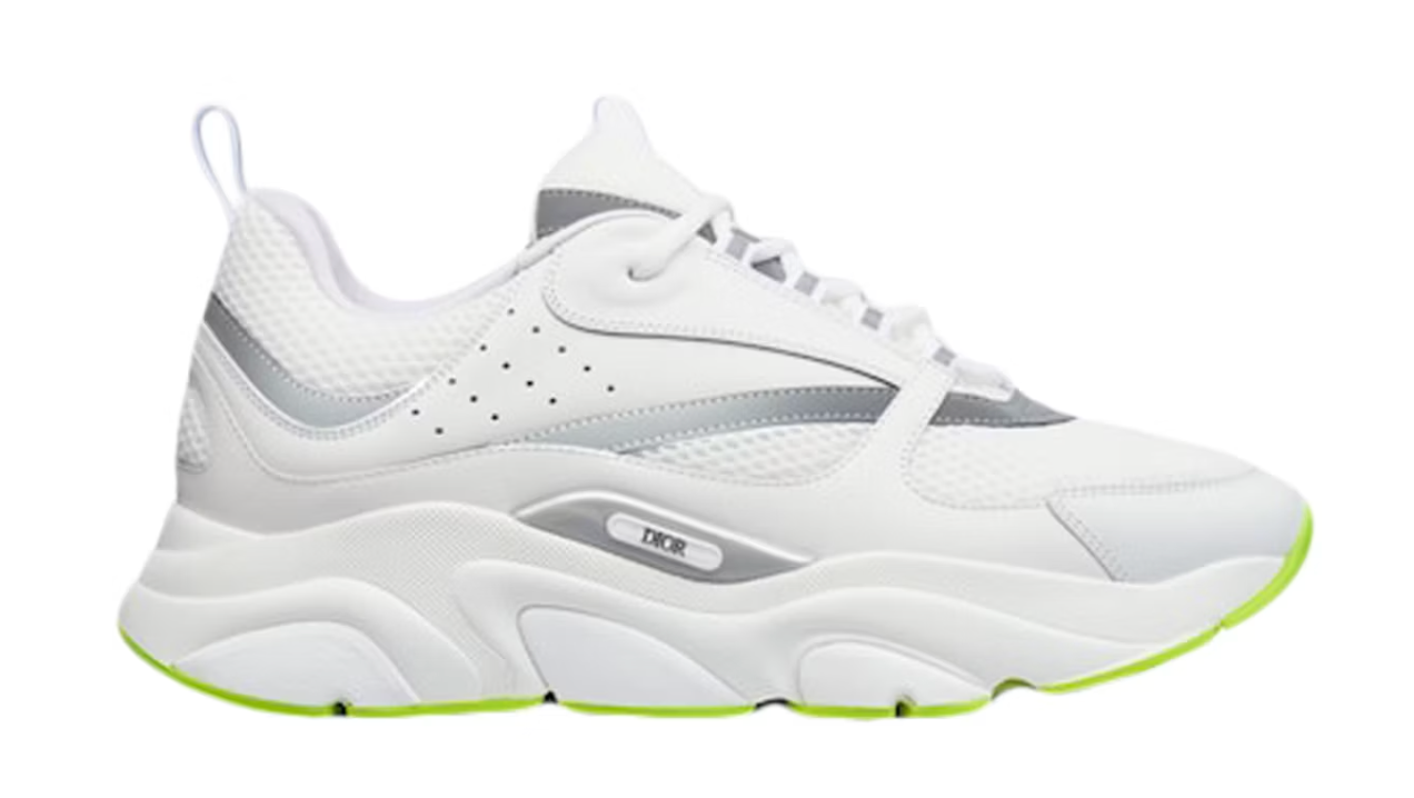 Dior B22 White Silver Fluo Green