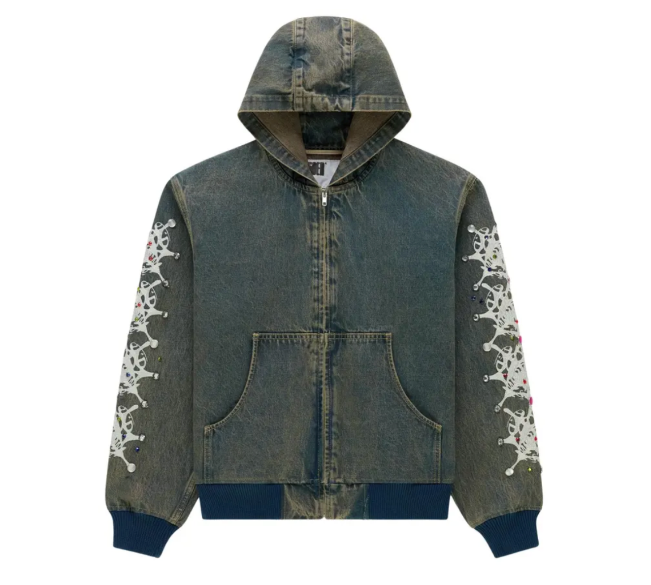 SP5DER web print denim jacket Blue
