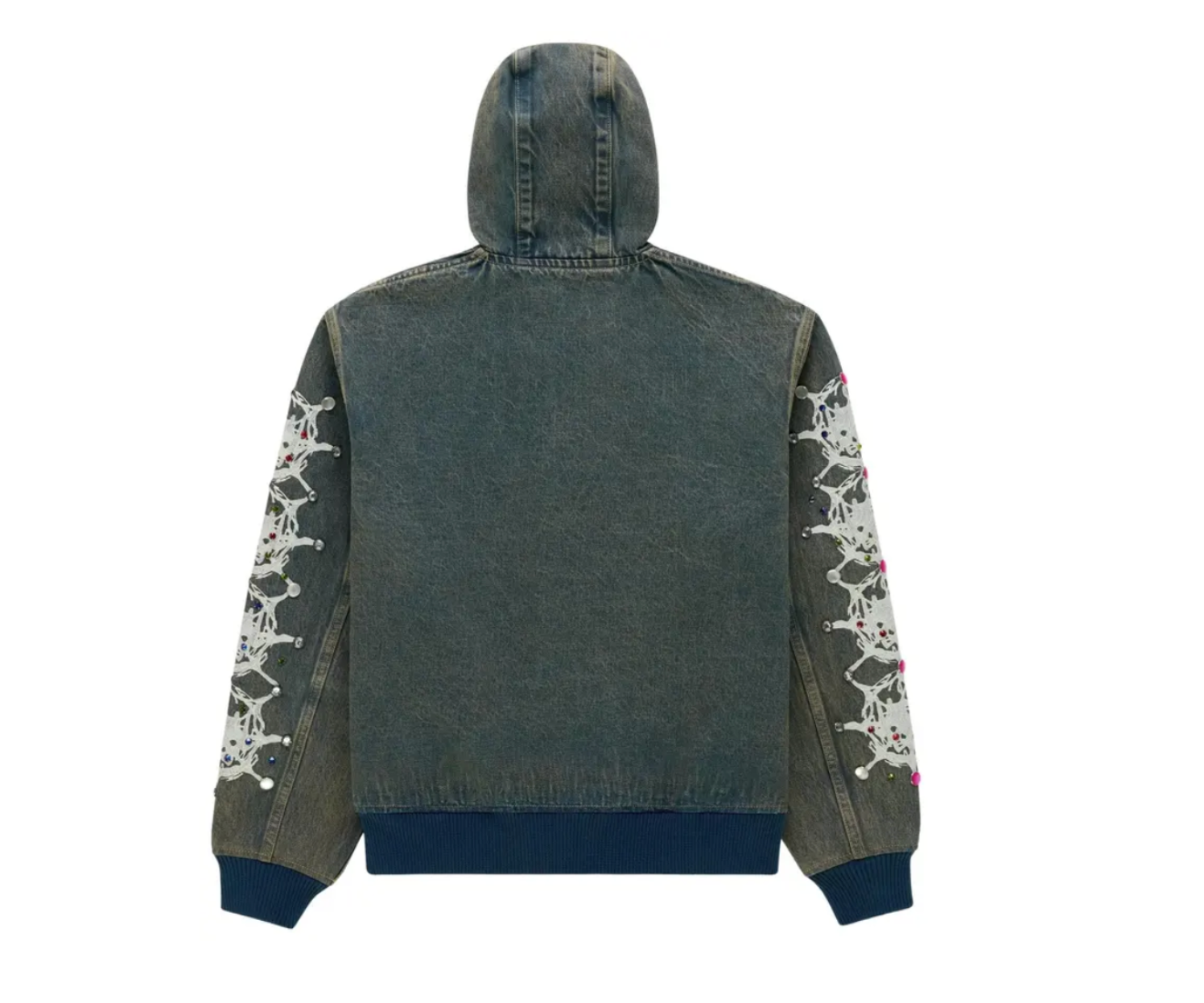 SP5DER web print denim jacket Blue