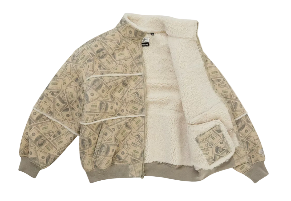Supreme MM6 Maison Margiela Hooded Shearling Bomber Jacket