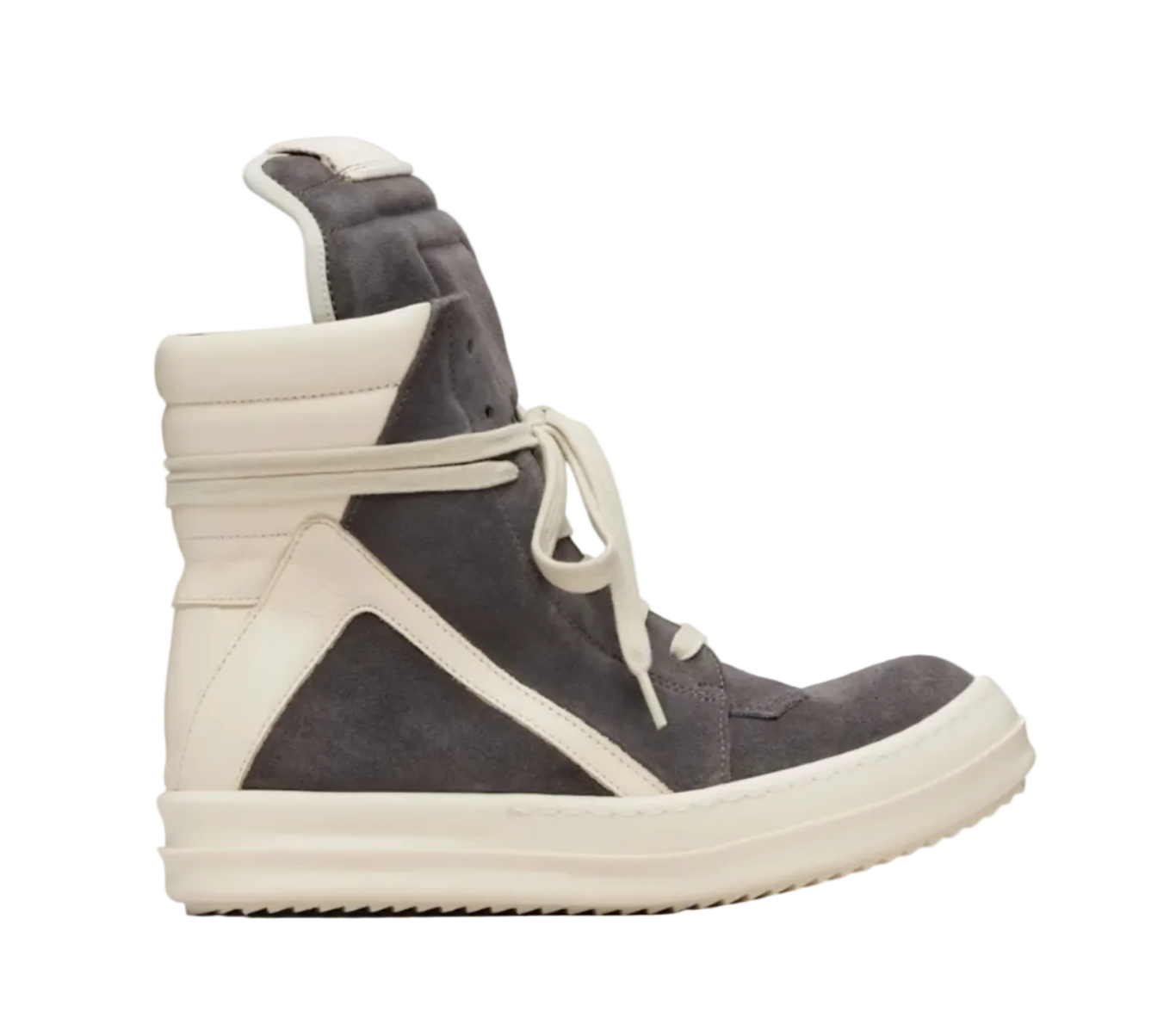 Rick Owens Gray Temple Geobasket Sneakers
