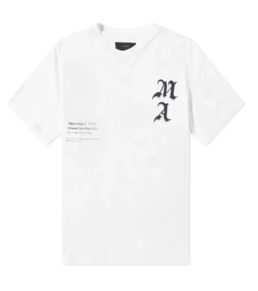 Amiri Wes Lang Checkered T-Shirt in White