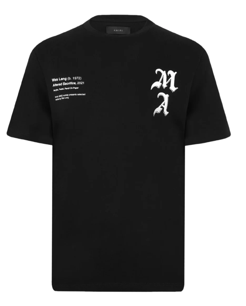 Amiri Wes Lang Checker Skull T-Shirt in Black