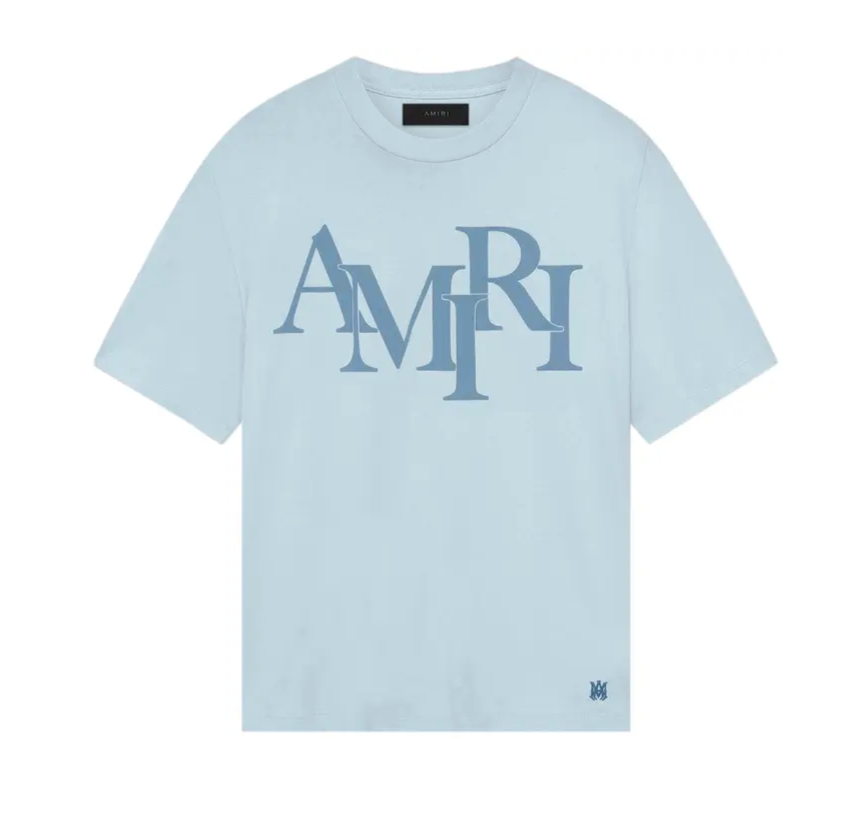 Amiri Staggered Tee Cerulean