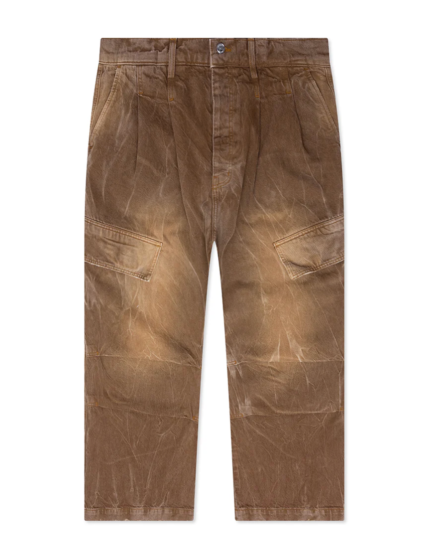 NAHMIAS Denim Oversized Cargos Brown Wash
