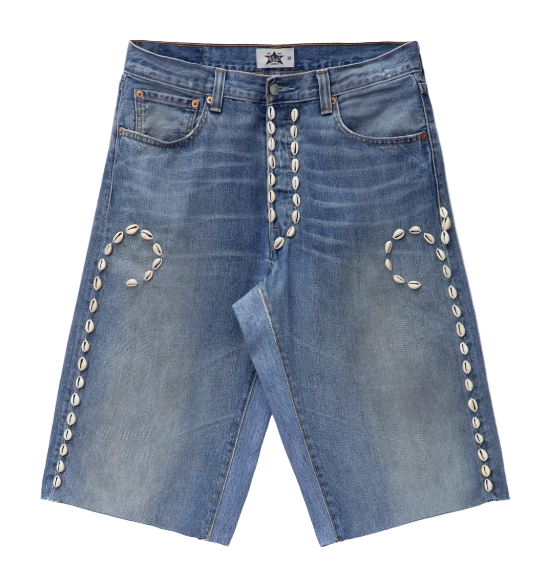 Barriers Cowrie Shell Denim Shorts