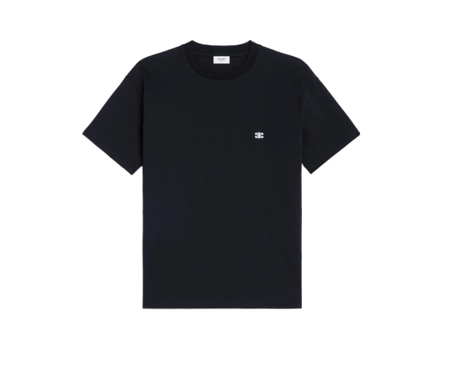 Celine T-Shirt Loose Triomphe Black