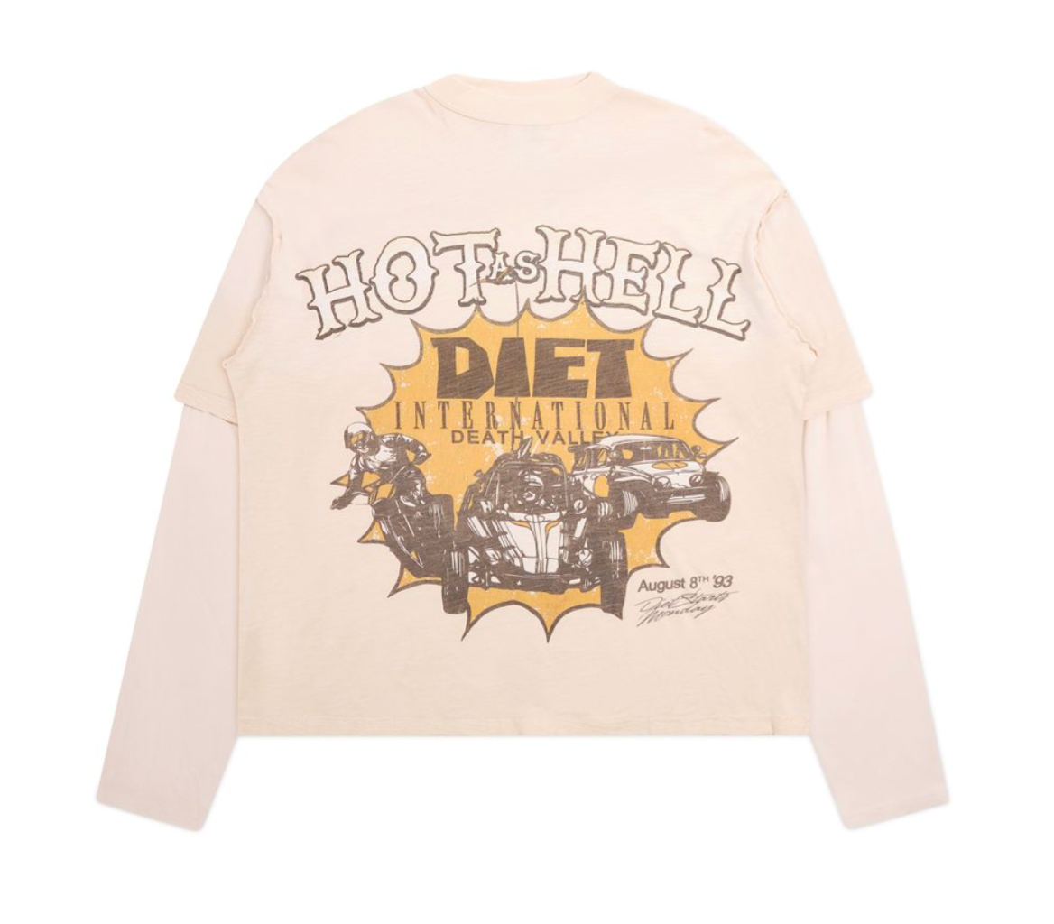 Diet Starts Monday Hot as Hell Tee Antique White