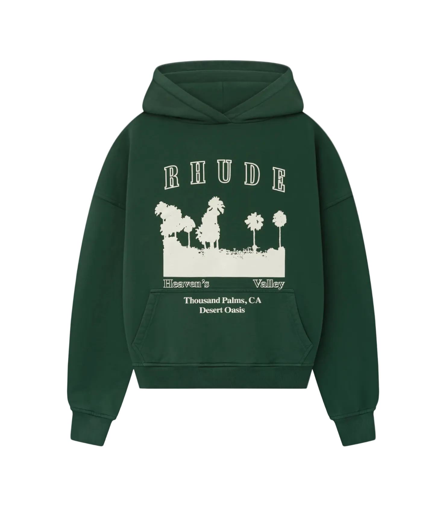 Rhude THOUSAND PALMS HOODIE Green