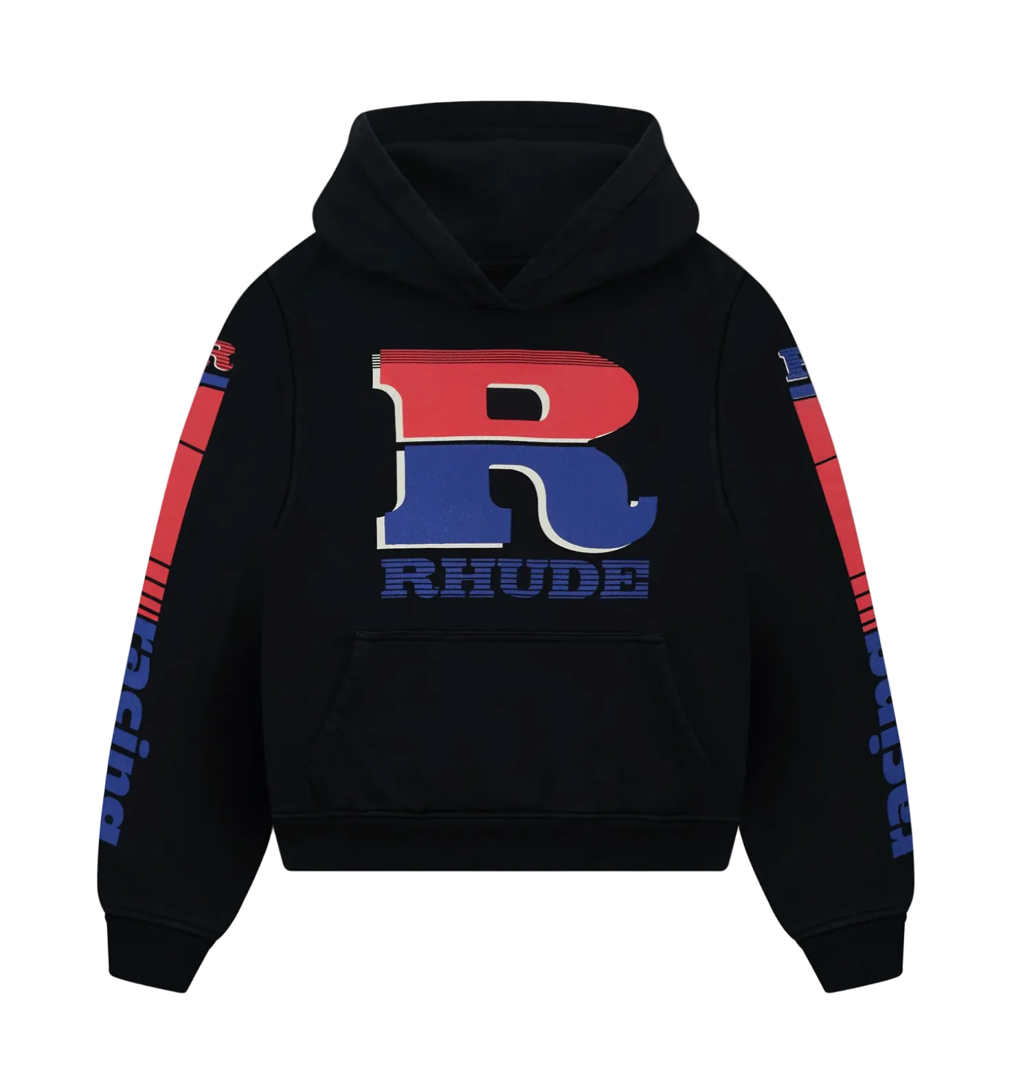 RHUDE SPLIT PETROL LOGO HOODIE