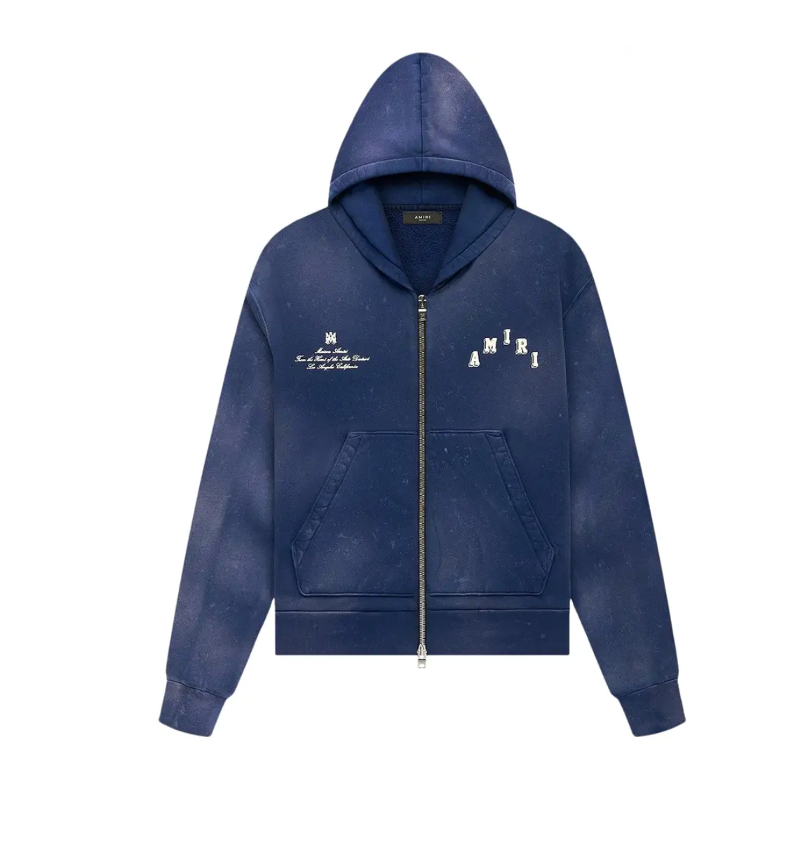 Amiri Vintage Collegiate Zip Hoodie 'Blue'
