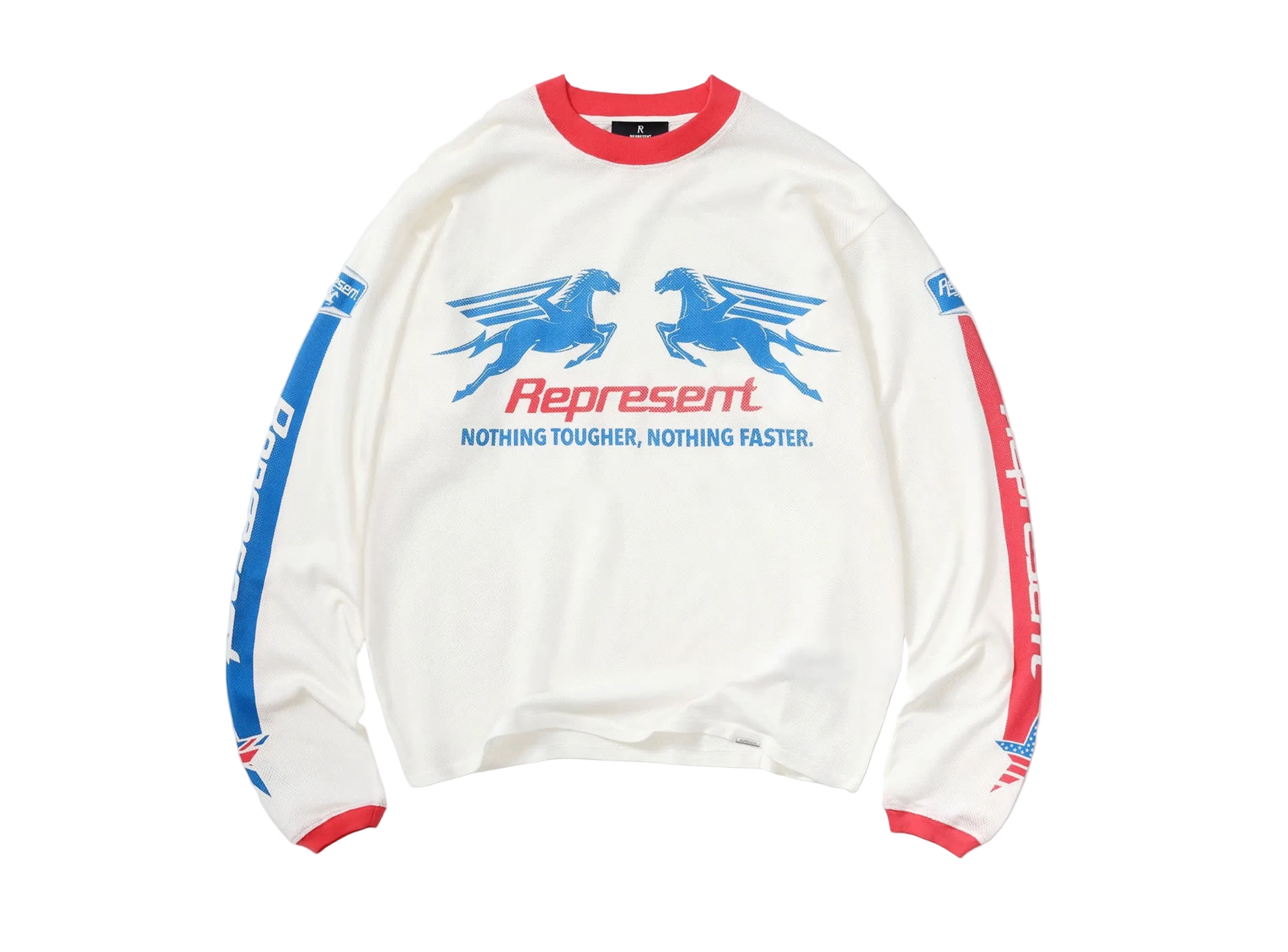 REPRESENT MESH PEGASUS LONG SLEEVE T- SHIRT