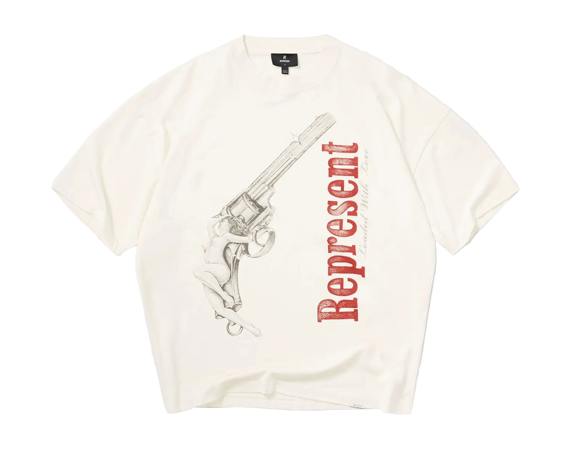 REPRESENT LOADED WITH LOVE T-SHIRT BUTTER CREAM