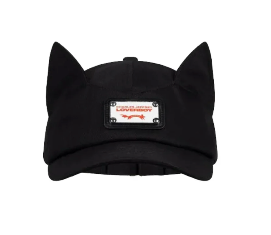 CHARLES JEFFREY LOVERBOY EARS CAP IN BLACK