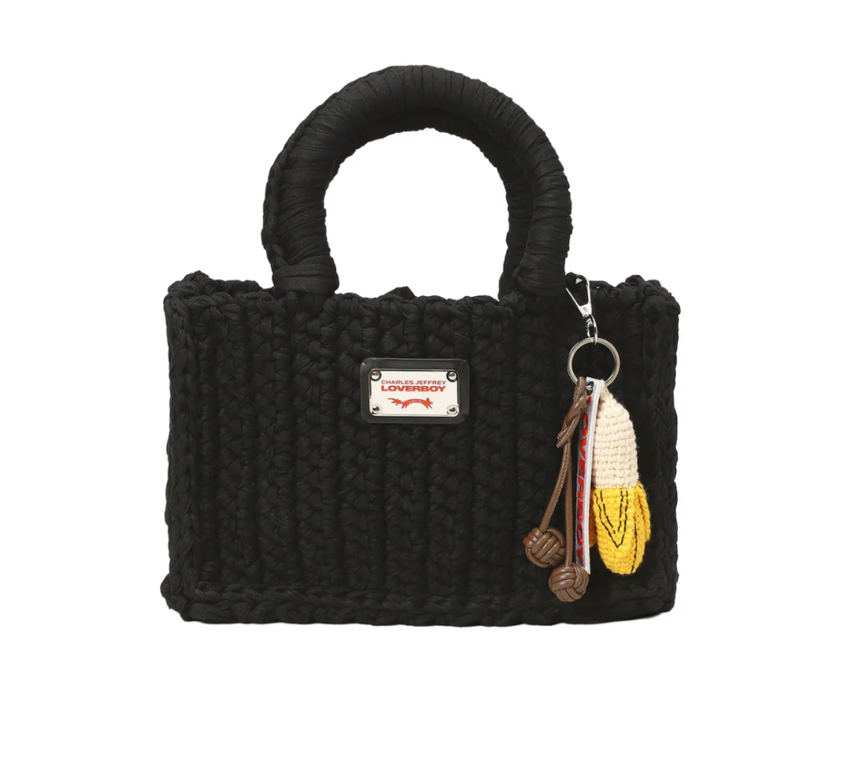 CHARLES JEFFREY LOVERBOY BUCKET BAG WITH BANANA CHARM