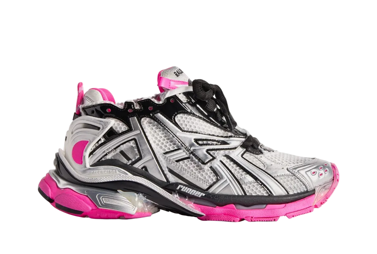 Balenciaga RNNR Silver / Black / Neon Pink