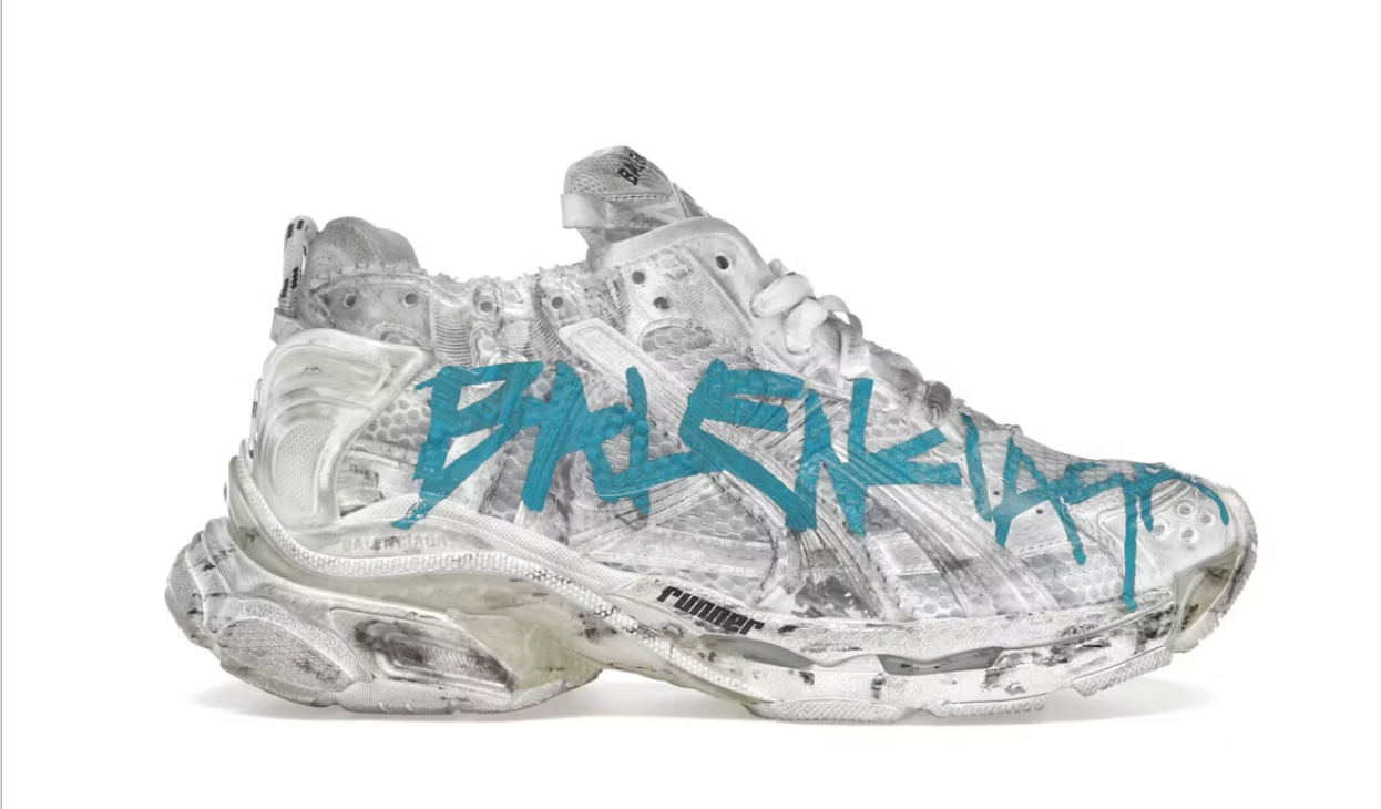 Balenciaga Runner Graffiti White Blue