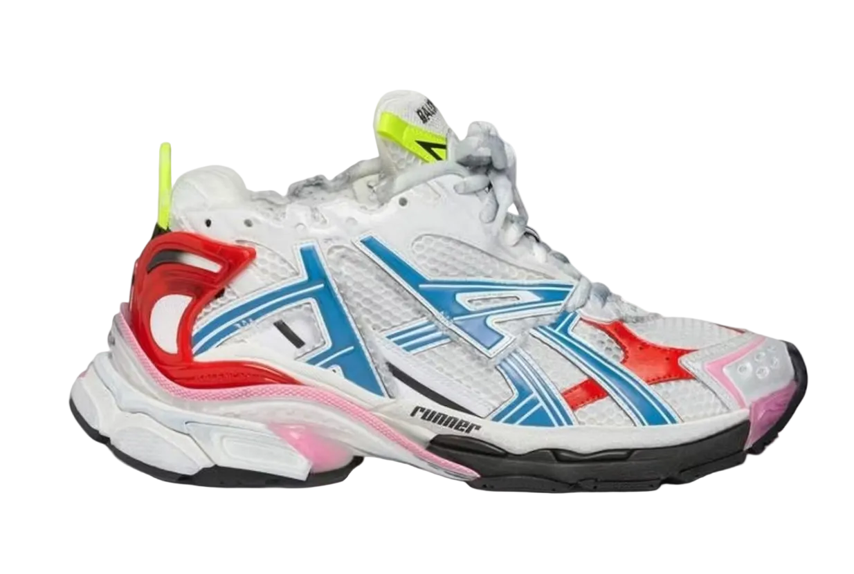 Balenciaga Runner White Red Blue Pink