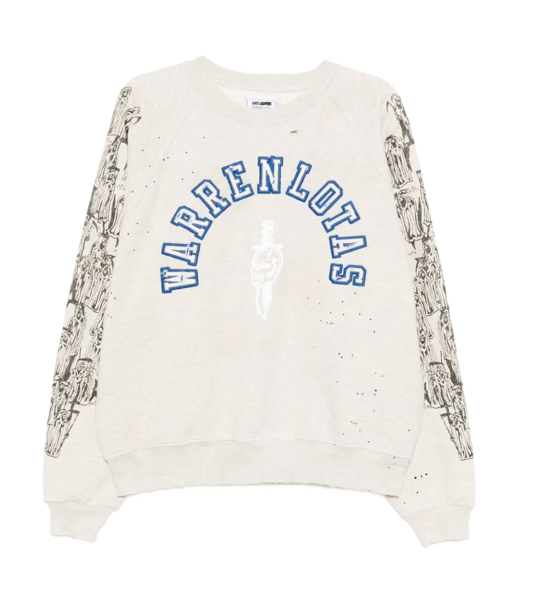Warren Lotas Distressed Applique crewneck