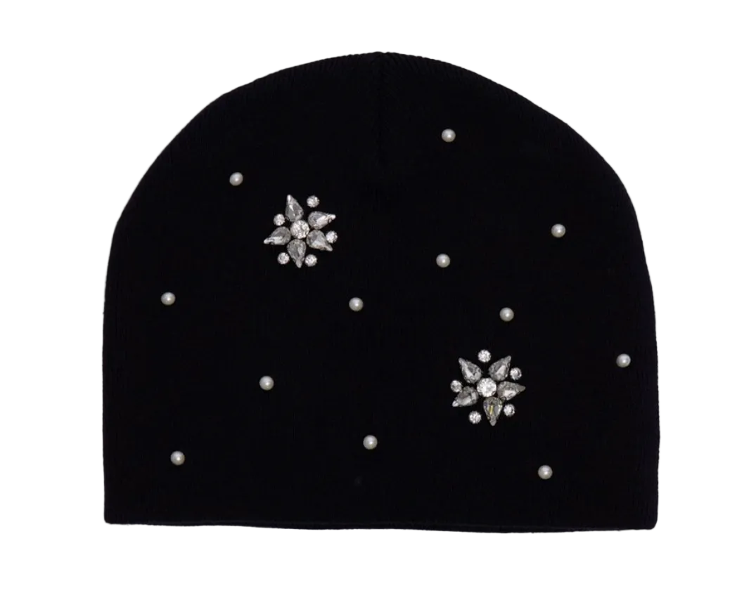 MNML Gemmed Crystal Beanie Black