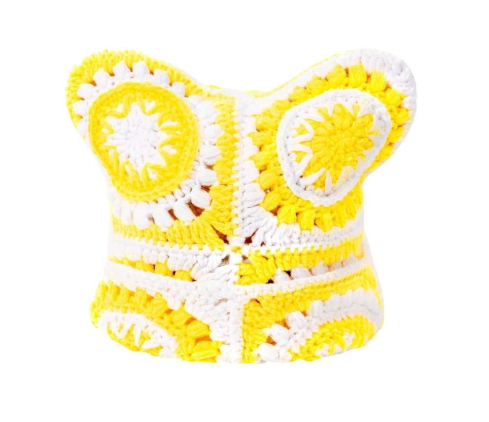 ARKYVE Sunny Burst Crochet Cat Hat