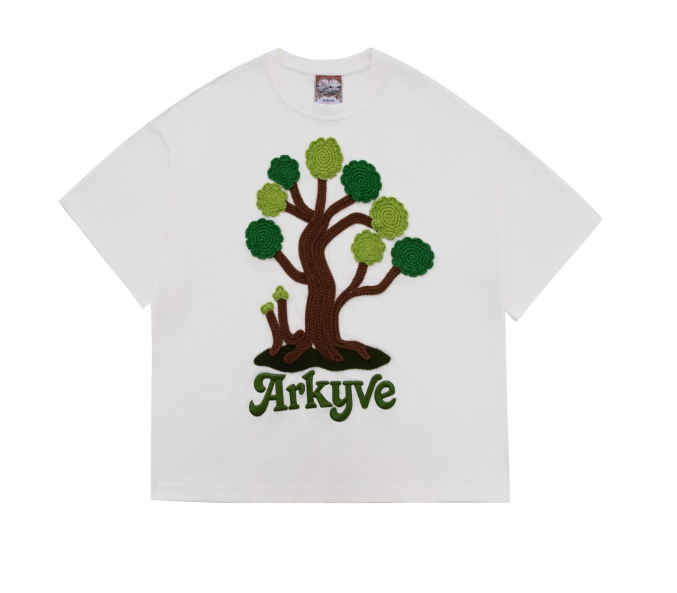 ARKYVE Crochet Tree Patch White Tee