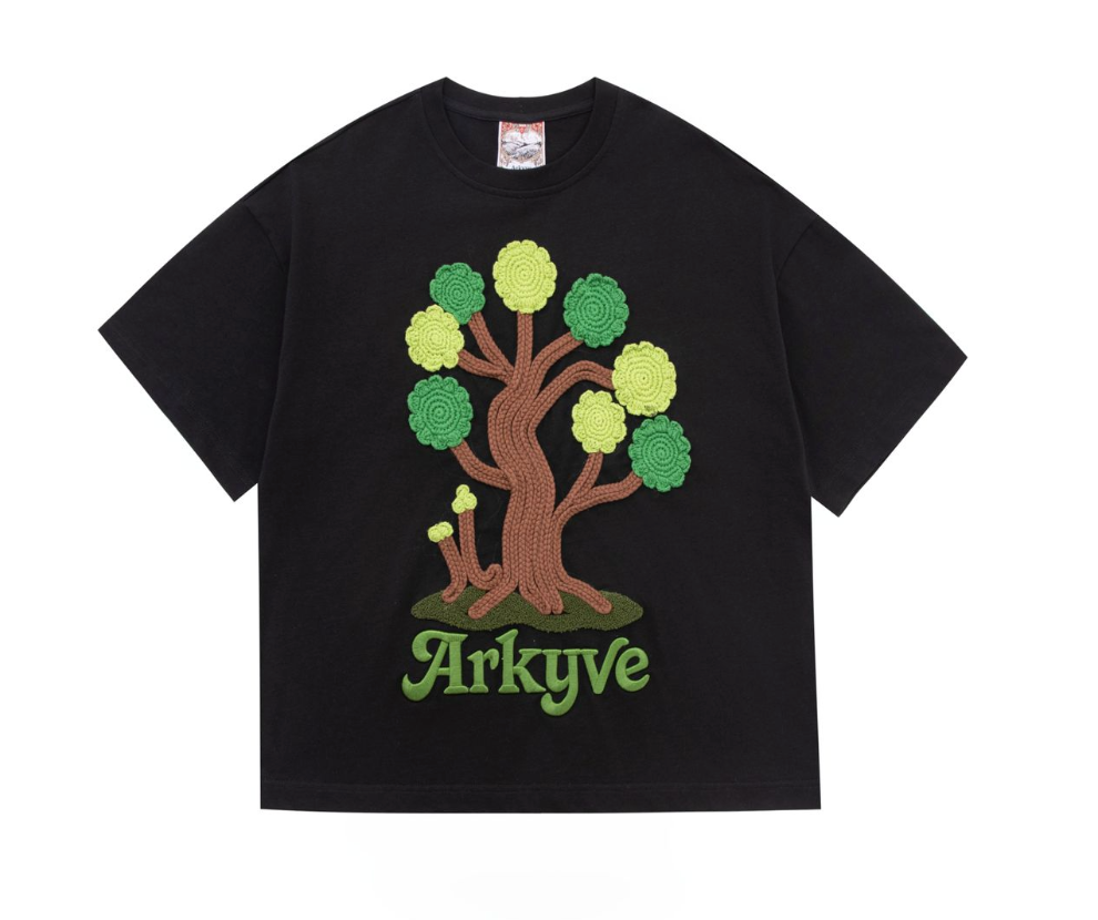 ARKYVE Crochet Tree Patch Black Tee