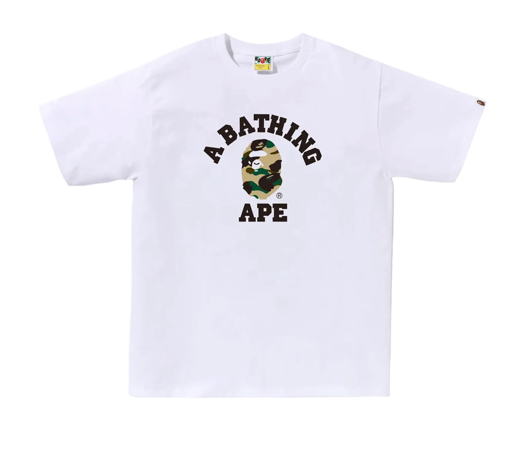 BAPE 1ST CAMO COLLEGE TEE Tan
