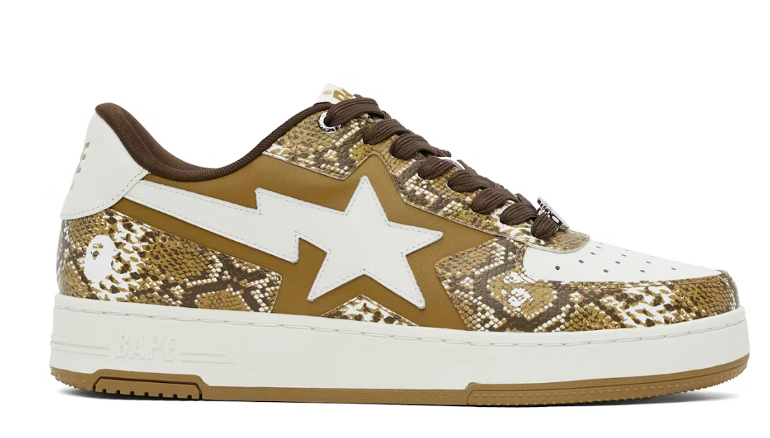 BAPE BapeSta Brown Snakeskin