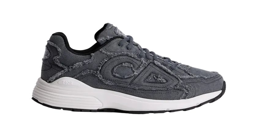 B30 Countdown Sneaker Grey Fringed Denim-Effect