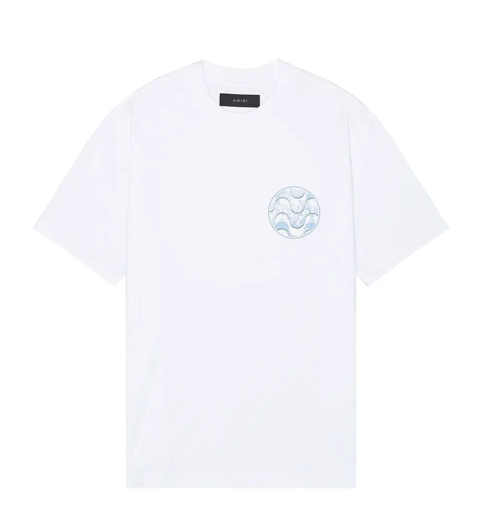 Amiri Staggered Wave Tee White