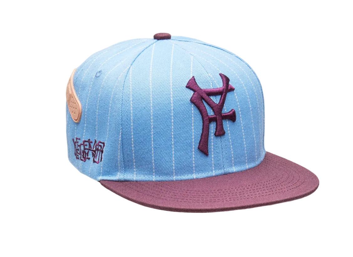 PDF PINSTRIPE BASEBALL HAT BABY BLUE