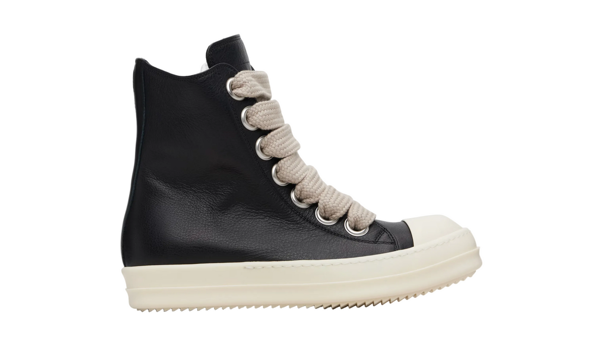 Rick Owens Black Temple Jumbolace Sneaks Sneakers
