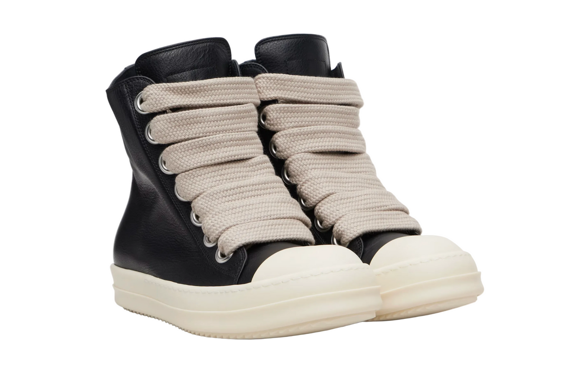 Rick Owens Black Temple Jumbolace Sneaks Sneakers