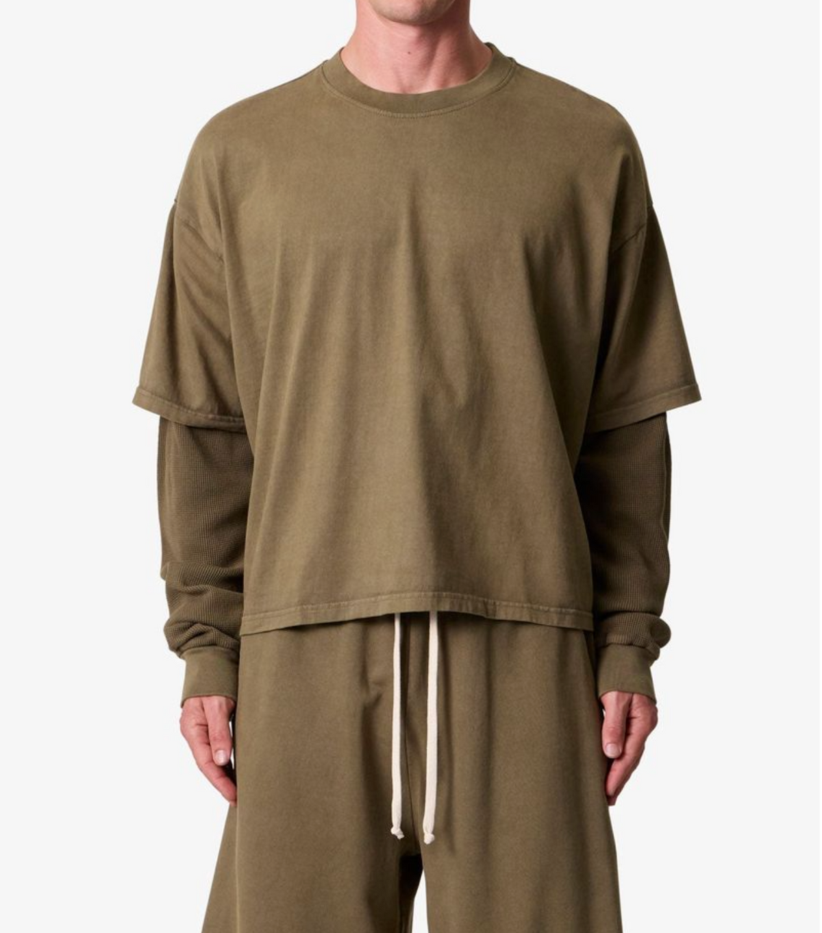 MNML Layered Thermal L/S Tee Olive