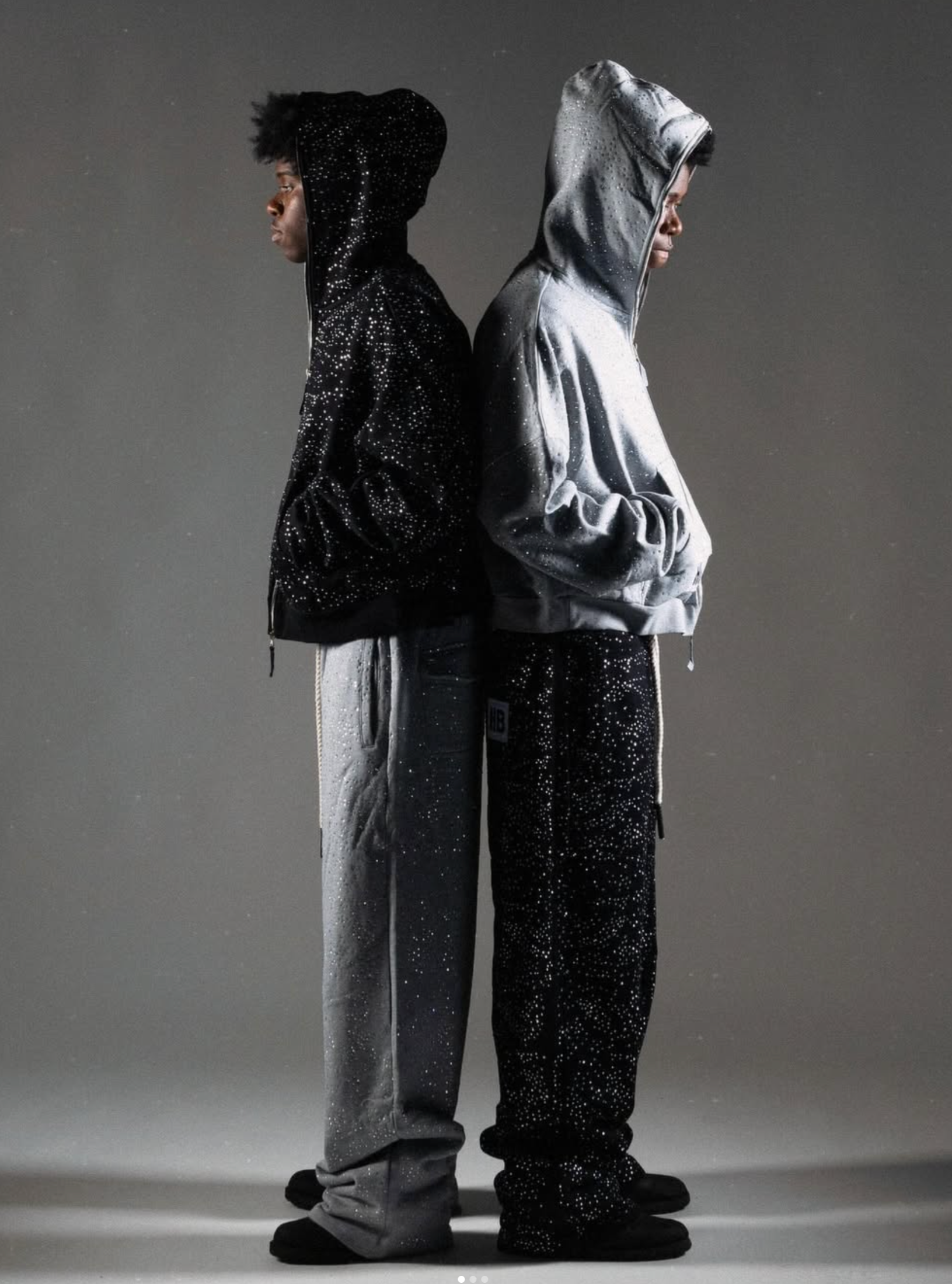 HYPEBOYS UNIFROM BLING HOODIE (GREY)