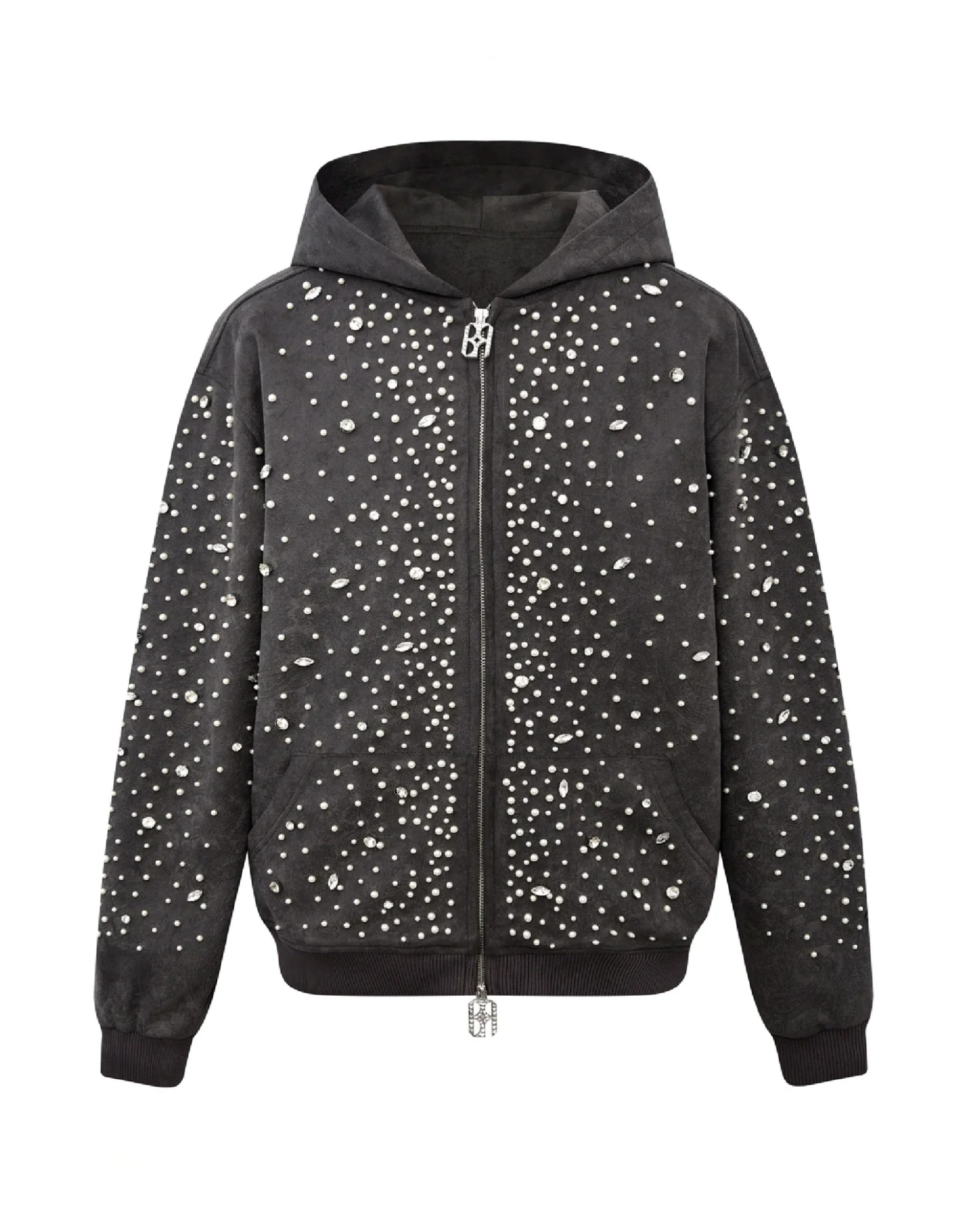 BIRTH OF ROYAL CHILD | Cashew Blossom Pearl Zipper Hoodie