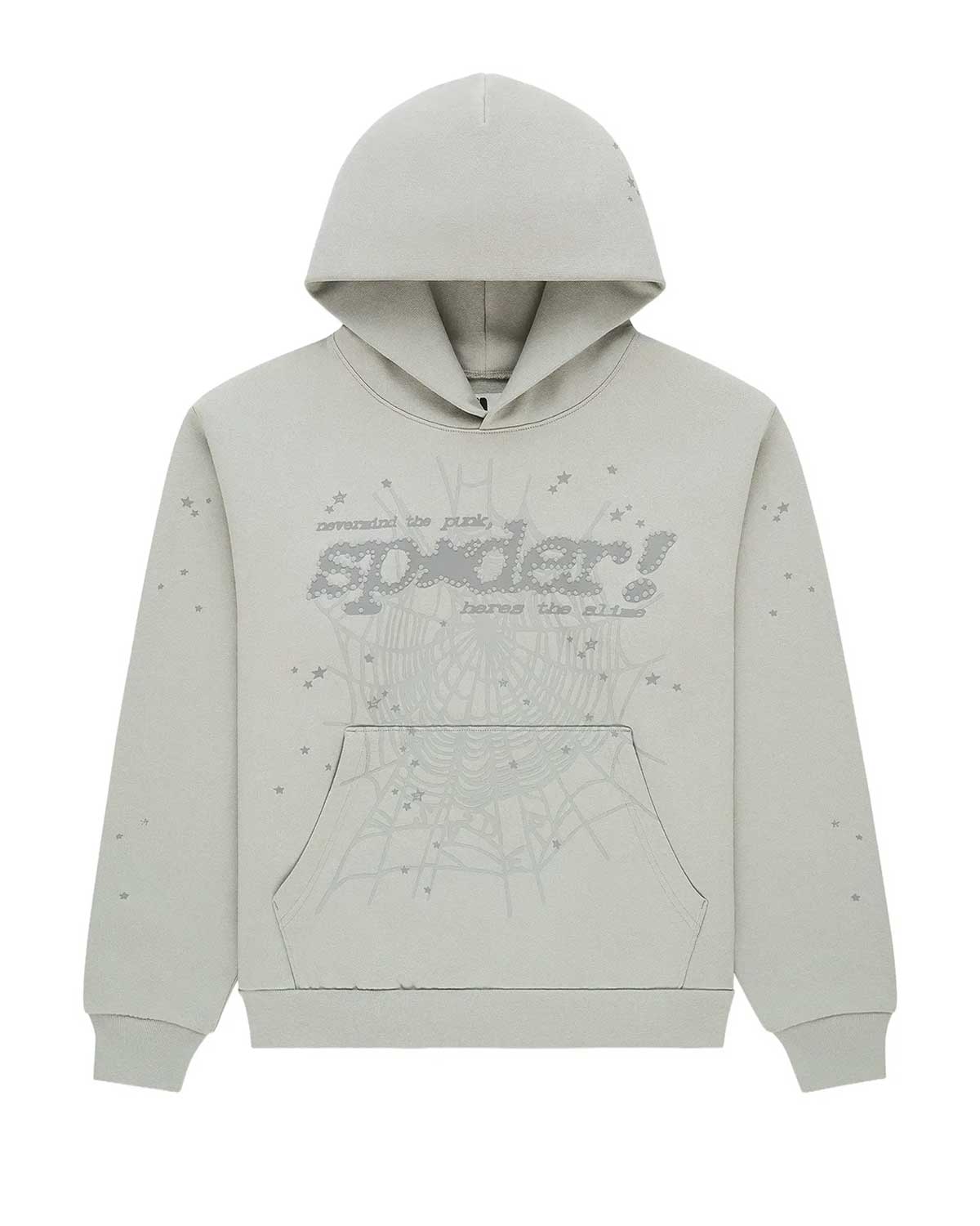 SP5DER Tonal Punk V2 Hoodie Sport Grey
