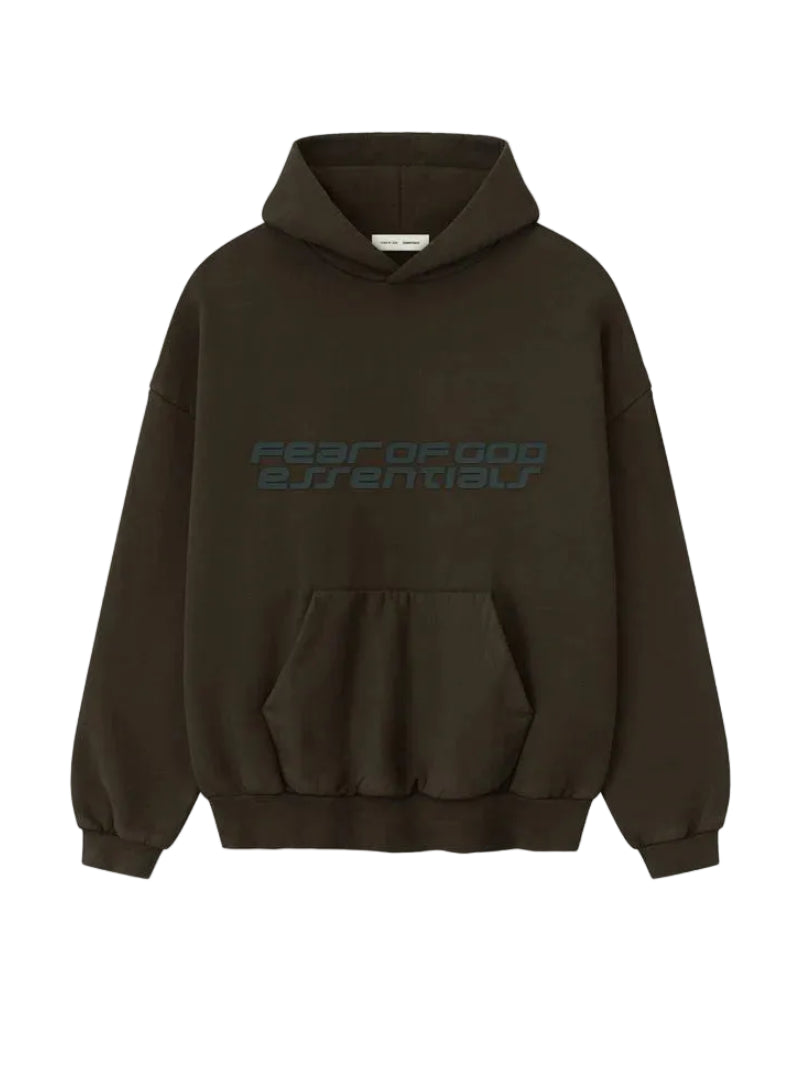 ESSENTIALS Heavy Fleece 90s Hoodie Brown