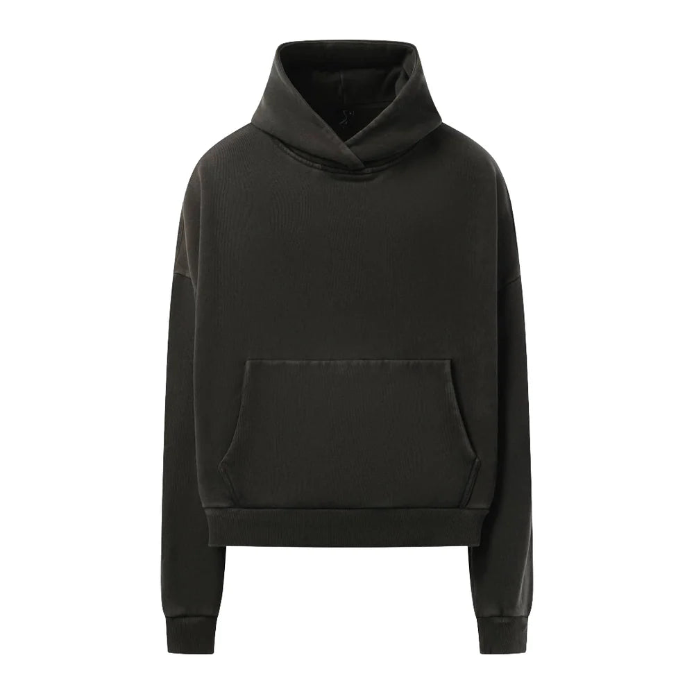 ENTIRE STUDIOS| HEAVY HOOD IN WASHED BLACK